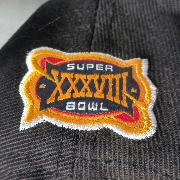 Super Bowl XXXVIII 38 2004 Hat NWT Adjustable Vintage One Size Patriots Panthers - Picture 6 of 7
